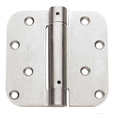 GLOBAL DOOR CONTROLS 4 in. x 4 in. Brushed Chrome Steel Spring Hinge with 5/8 in. Radius (Set of 3) CPS4040-5/8-US15-3